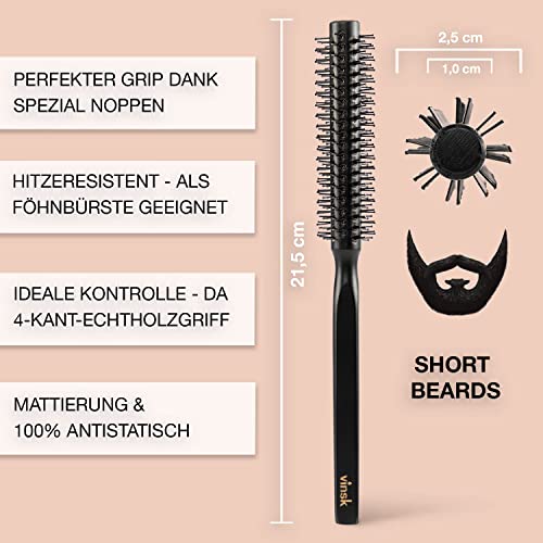 Rundbürste Bart vinsk ® Bartbürste S, Rundbrüste für Bart