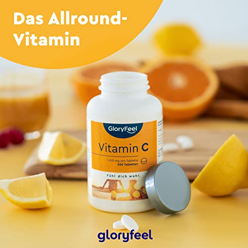 Vitamin C gloryfeel 1.000mg Immun-Support, hochdosiert