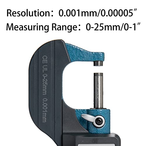 Bügelmessschraube Beslands Mikrometer Digital 0-25mm/0.001mm