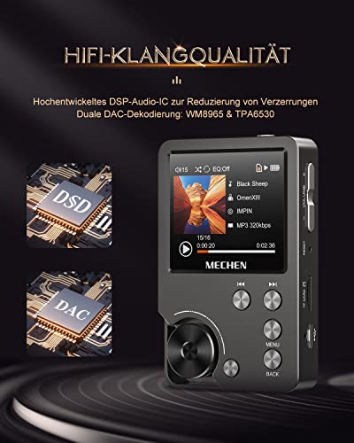 MP3-Player MECHEN M30 Hi Res MP3 Player, DSD FLAC DAC CUE