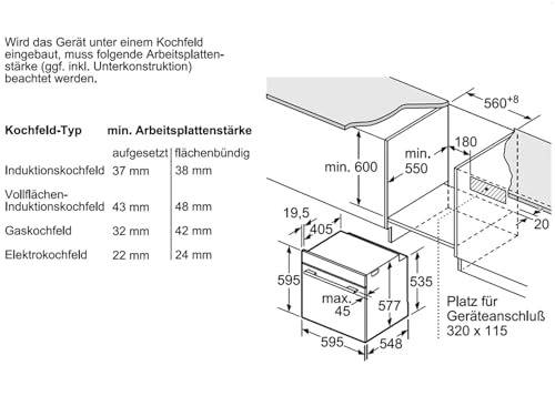 Bosch-Backofen Bosch Hausgeräte Bosch HBG635BB1 Serie 8