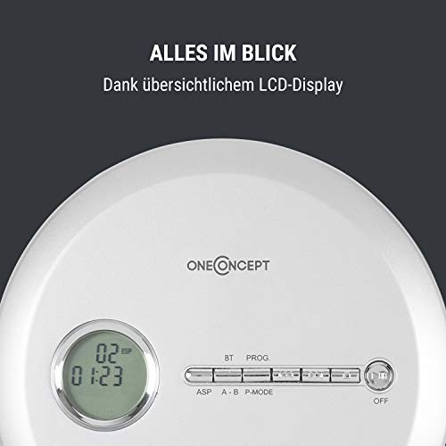 Discman Oneconcept CDC 100MP3 mit Netz- oder Batteriebetrieb