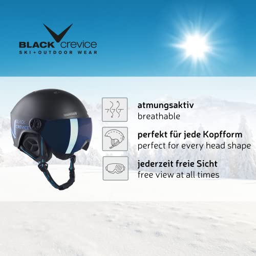 Skihelm Black Crevice SÖLDEN mit Visier, weiß Carbon