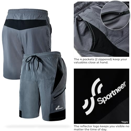 MTB-Hosen Sportneer MTB-Shorts für Herren, Mountainbike