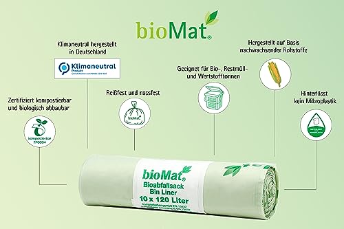 Kompostierbare Müllbeutel bioMat Kompostierbare 120l