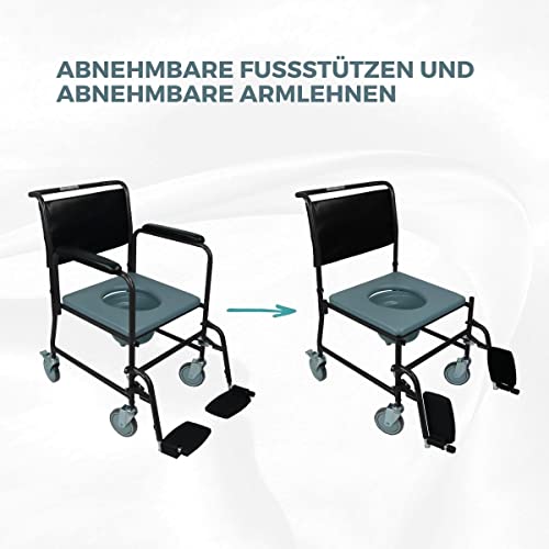 Toilettenstuhl Mobiclinic, mit Rollen, Barco, Europäische Marke