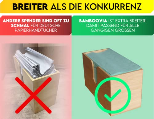 Papierhandtuchspender schwarz Bamboovia Bambus-Papierhandtuchspender