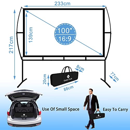 Rahmenleinwand GT GETCO TECH Leinwand Beamer, 233 x 139 cm