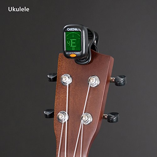 Stimmgerät CASCHA für Gitarre, Ukulele, Bass, Geige, Digital