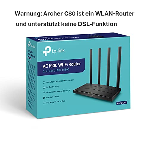 Router 5GHz TP-Link Archer C80 Dualband WLAN Router