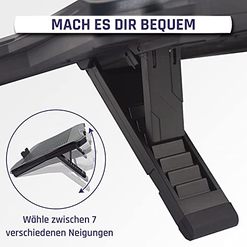 Laptop-Kühler KLIM Rainbow + mit RGB-Beleuchtung, 11″ – 17″