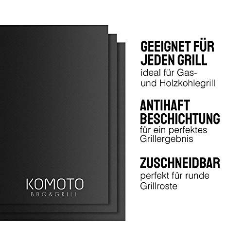 Grillmatte KOMOTO ® BBQ (2er Set) 50×40 cm, extra dick