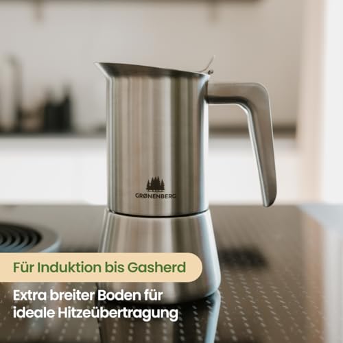 Espressokocher Groenenberg Induktion geeignet, Edelstahl