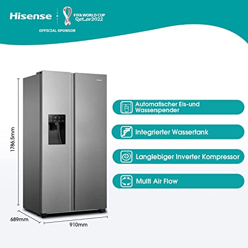 Side-by-Side-Kühlschrank ohne Wasseranschluss Hisense