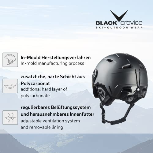 Black-Crevice-Skihelm Black Crevice Skihelm Vail mit Visier, matt