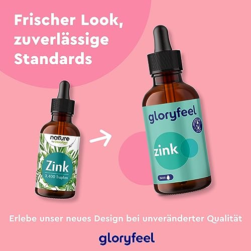 Zink gloryfeel Tropfen 100ml (3400 Tropfen) Premium: -Sulfat