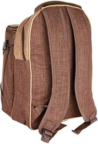 Picknickrucksack BRUBAKER für 4 Personen Braun