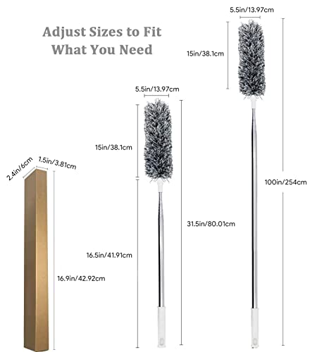 Staubwedel HTLY SPR Teleskop Waschbar, Staubwischer Mikrofaser