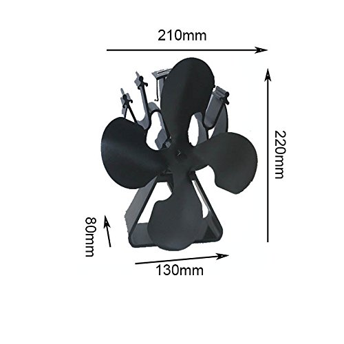Ofenventilator VODA Der wärmebetrieben 4-Blatt-Herdventilator