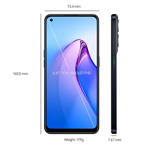 Oppo-Handy OPPO Reno8 5G 256GB/8GB RAM Dual-SIM shimmer-black