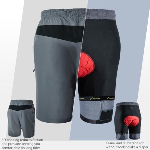 MTB-Hosen Sportneer MTB-Shorts für Herren, Mountainbike