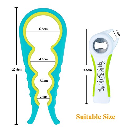 Flaschenöffner für Senioren Niviy 2 Stück Deckelöffner, 5 in 1