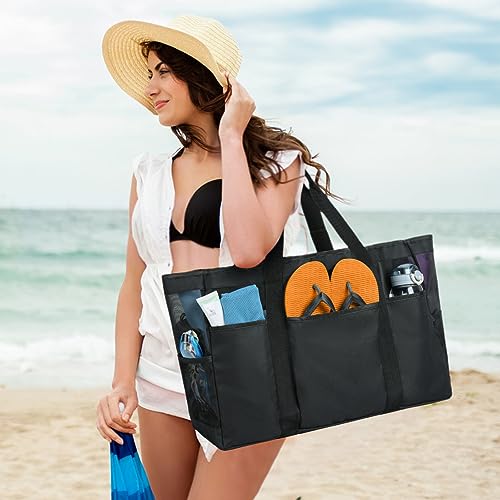 Strandtasche Lubardy XXL Familie mit Reißverschluss Damen Groß Mesh