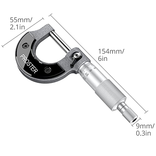 Bügelmessschraube Proster Messbereich 0-25 mm Messschraube