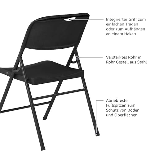 Klappstuhl Amazon Basics Klappbarer Kunststoff-Stuhl, 157.5 kg