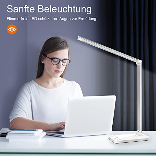 Schreibtischlampe whicow LED Tischlampe für Büro Zimmer