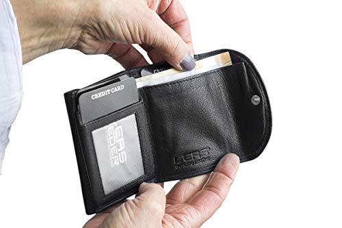 Mini-Geldbörse LEAS Minibörse RFID-Schutz in Echt-Leder