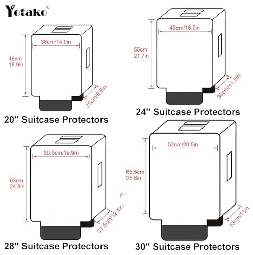 Kofferschutzhülle Yotako 28 Zoll transparent, PVC wasserdicht