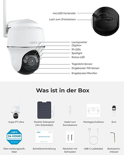 IP-Webcam Reolink Erste 4K Solar Überwachungskamera Aussen