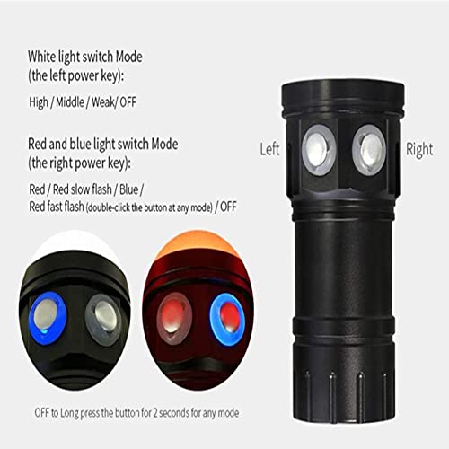 Tauchlampe Akozon Underwater Flashlight