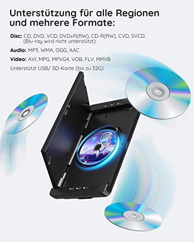 Auto-DVD-Player BOIFUN DVD Player Auto 2 Bildschirme 10,5″