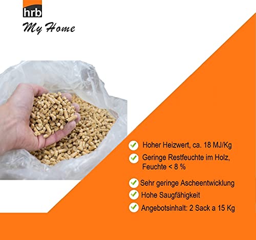 Holzpellet HRB 30 kg Pellets Sackware Heizpellets A1 Öko Energie