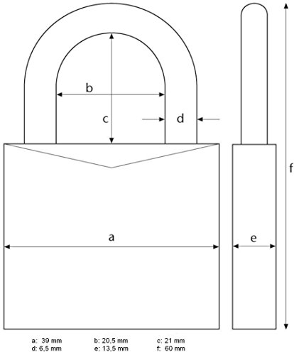 ABUS-Vorhängeschloss ABUS Vorhängeschloss 45/50 aus Messing