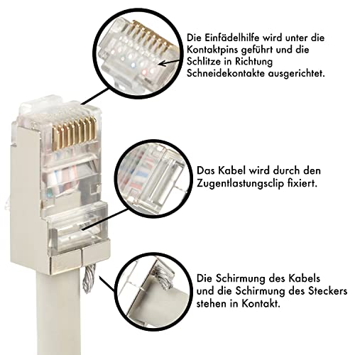 RJ45-Stecker VESVITO 20er Pack RJ45 CAT 6 STP Crimpstecker