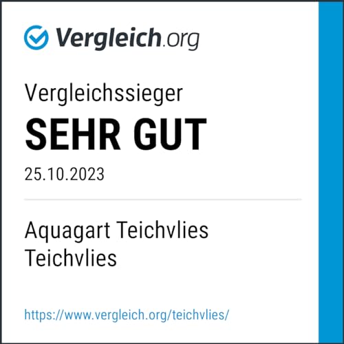 Teichvlies Aquagart 500g 20m² 2m Rollenbreite I Stabiles Schutzvlies