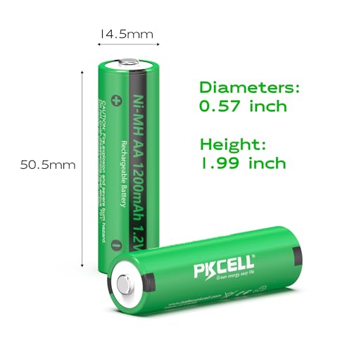 AA-Akku PKCELL AA Akku NIMH Wiederaufladbar Batterien 1200mAh 1,2V