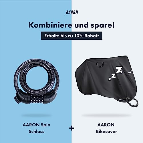 Kabelschloss AARON Spin Fahrradschloss, 5-stelliger Zahlencode