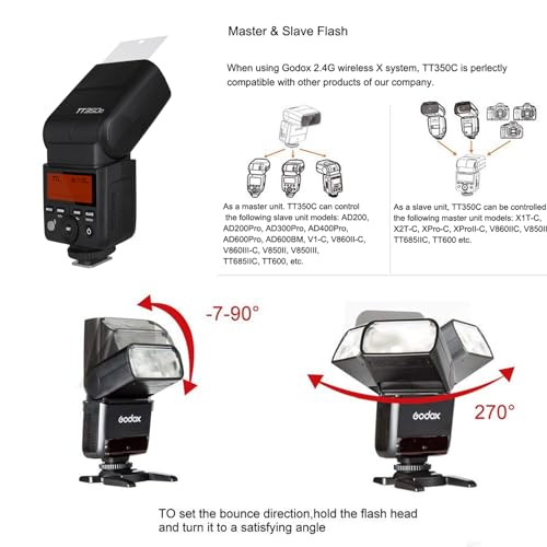 Blitzgeräte GODOX TT350C 2.4G HSS 1, 8000s TTL GN36 Kamera