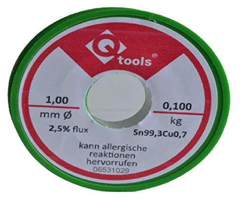 Lötzinn Q Tools Tools 100g mit Flussmittel, 1mm, solder