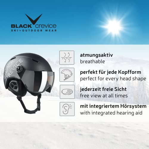 Black-Crevice-Skihelm Black Crevice Skihelm Vail mit Visier, matt