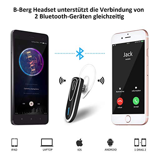 Bluetooth-Headset B-Berg Bluetooth Wireless kabellos leicht