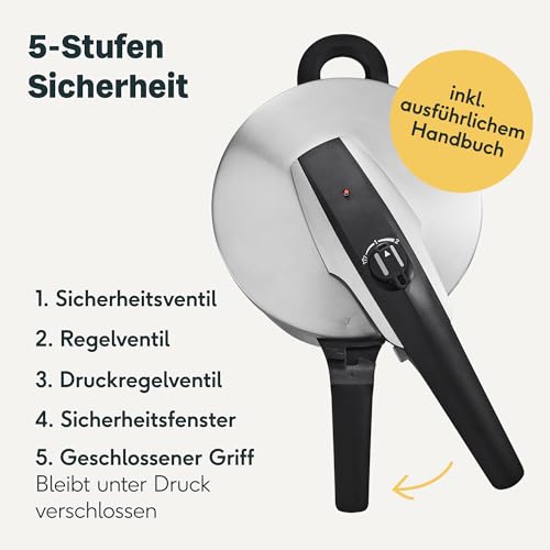 Schnellkochtopf 6 Liter SILBERTHAL Schnellkochtopf 6L, Induktion