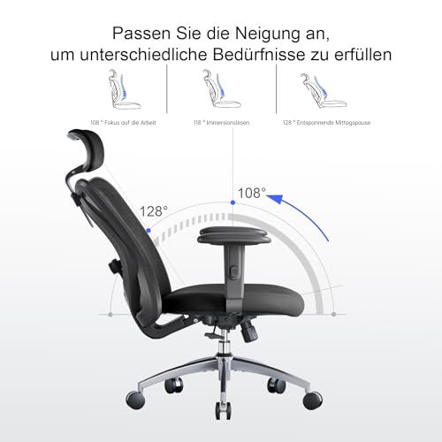 Ergonomischer Bürostuhl SIHOO Bürostuhl ergonomisch