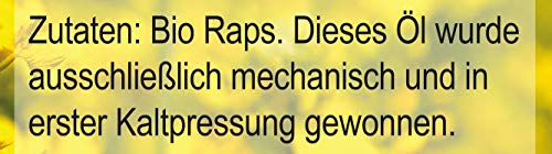 Rapsöl Seitenbacher Bio Raps Öl, Erstpressung, kaltgepresst