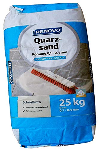 Fugensand 25 kg Quarzsand feuergetrocknet, Ø 0,1mm bis 04mm