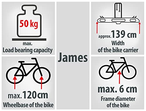 Fahrradträger 2 Fahrräder EUFAB 11417 Fahrradträger JAMES